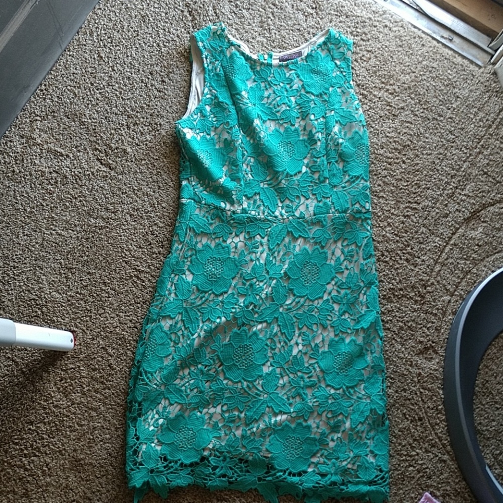 ☀️BOGO☀️Teal Lace Dress